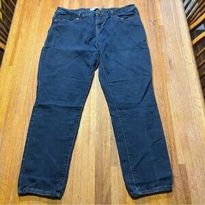 No Boundaries Women 17 Dark Wash Denim Straight Leg Mid Raise Stretch Jean *25-1